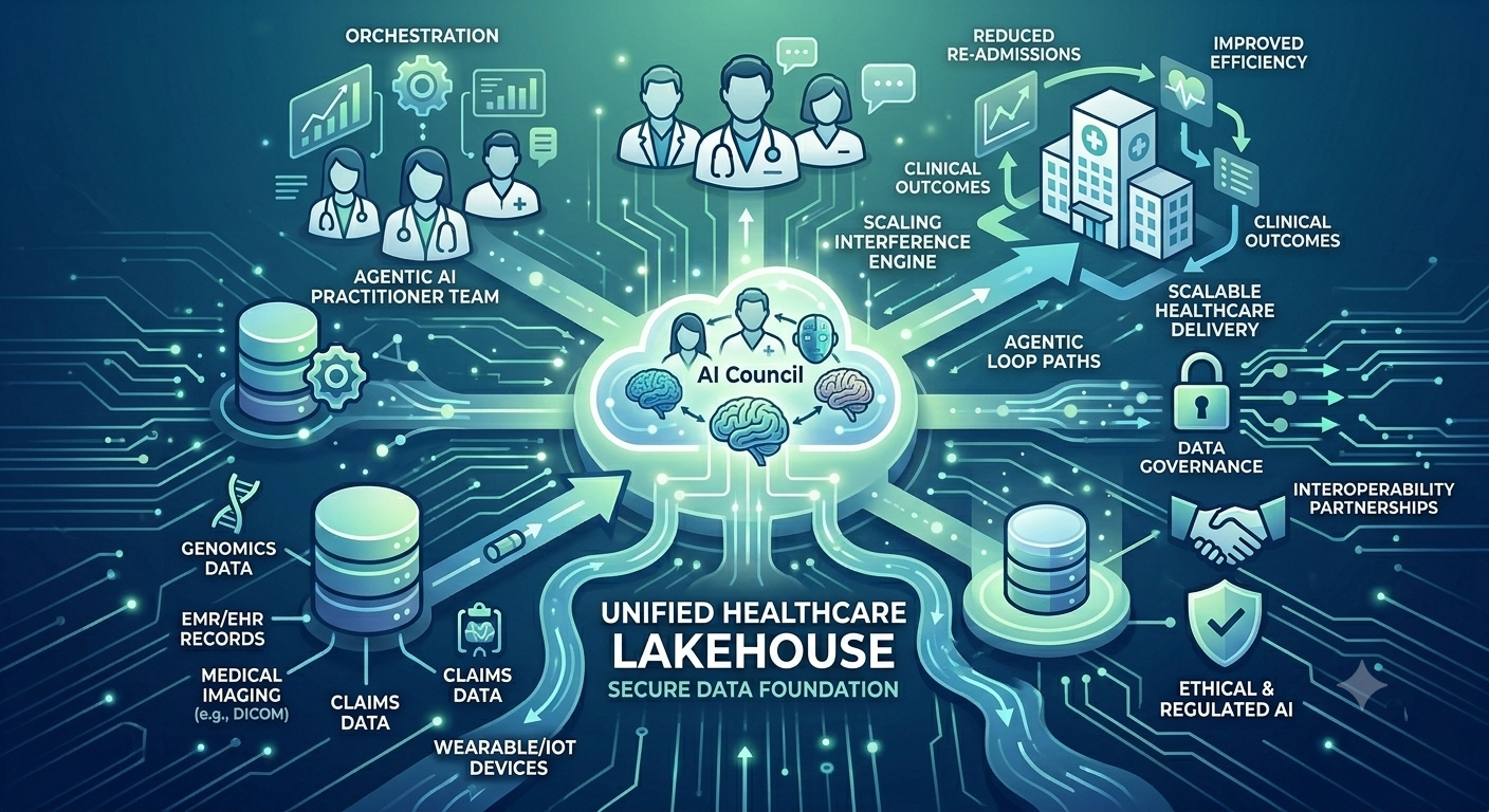 Scaling Agentic AI inside Cloud-Agnostic Healthcare Lakehouse